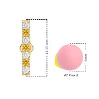 Gemstone Bar Stud Earrings