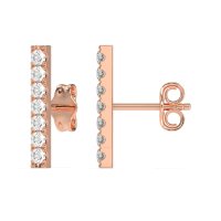 Gemstone Bar Stud Earrings