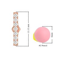 Gemstone Bar Stud Earrings