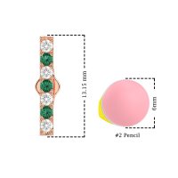 Gemstone Bar Stud Earrings