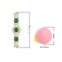 Gemstone Bar Stud Earrings