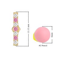 Gemstone Bar Stud Earrings