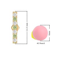 Gemstone Bar Stud Earrings