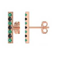 Gemstone Bar Stud Earrings
