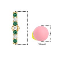 Gemstone Bar Stud Earrings