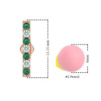 Gemstone Bar Stud Earrings