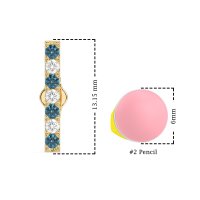 Gemstone Bar Stud Earrings