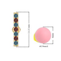 Gemstone Bar Stud Earrings