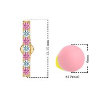 Gemstone Bar Stud Earrings