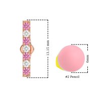 Gemstone Bar Stud Earrings