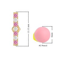 Gemstone Bar Stud Earrings