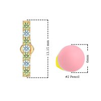 Gemstone Bar Stud Earrings