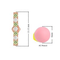 Gemstone Bar Stud Earrings