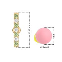 Gemstone Bar Stud Earrings