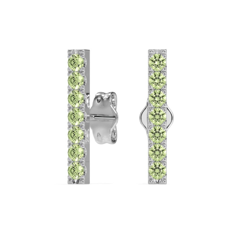 Gemstone Bar Stud Earrings