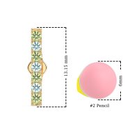 Gemstone Bar Stud Earrings