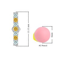 Gemstone Bar Stud Earrings