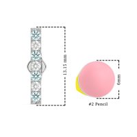 Gemstone Bar Stud Earrings