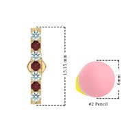Gemstone Bar Stud Earrings