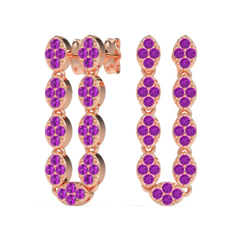 U-Shape Dangling Multiple Ear Hole Earrings