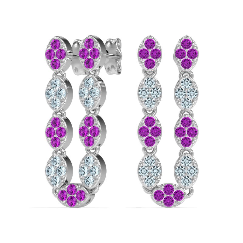 U-Shape Dangling Multiple Ear Hole Earrings