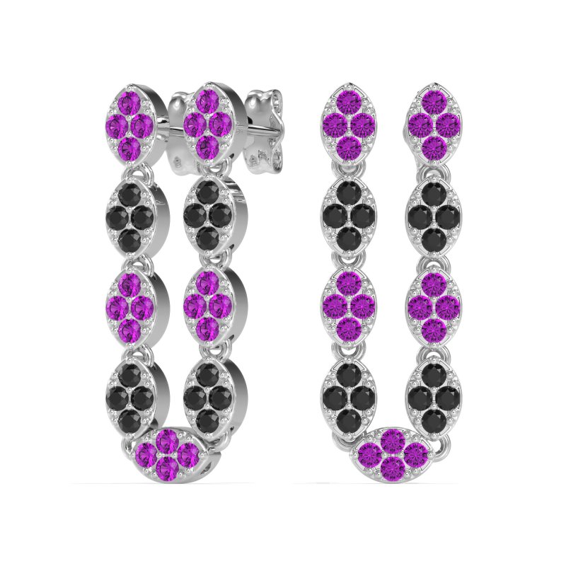 U-Shape Dangling Multiple Ear Hole Earrings