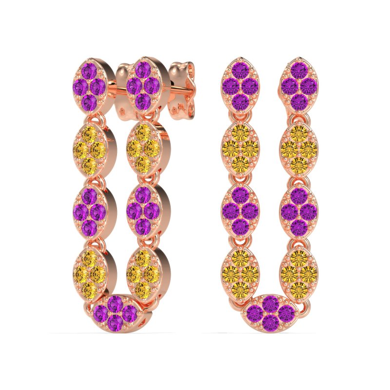 U-Shape Dangling Multiple Ear Hole Earrings