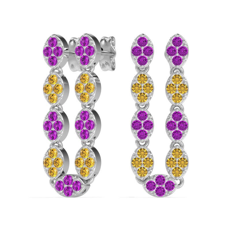 U-Shape Dangling Multiple Ear Hole Earrings
