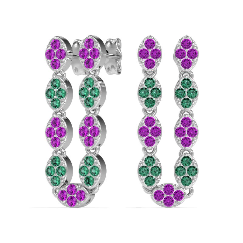 U-Shape Dangling Multiple Ear Hole Earrings