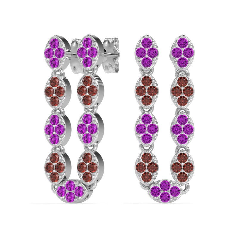 U-Shape Dangling Multiple Ear Hole Earrings