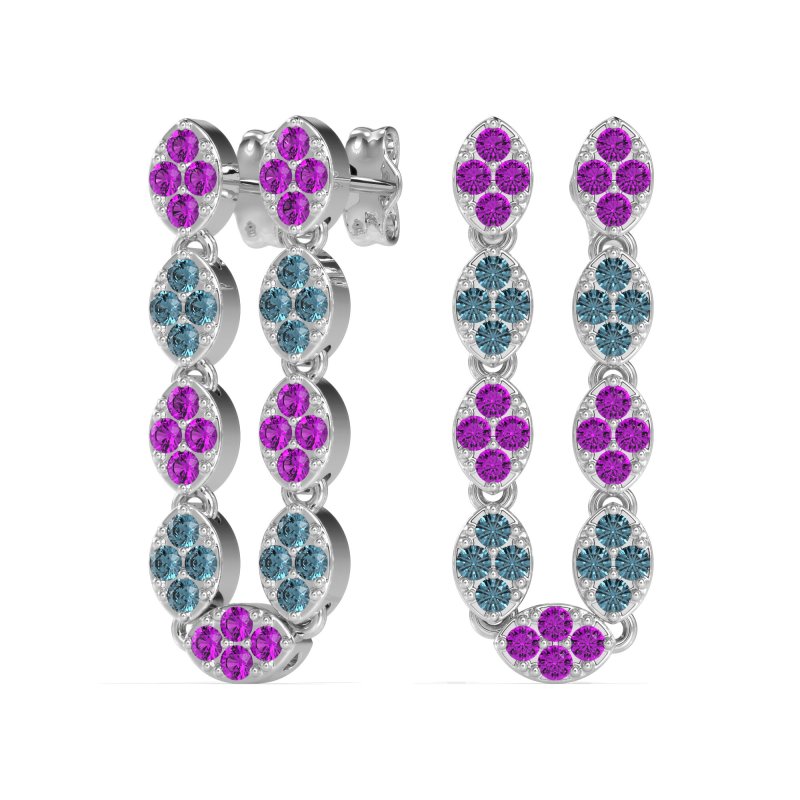 U-Shape Dangling Multiple Ear Hole Earrings