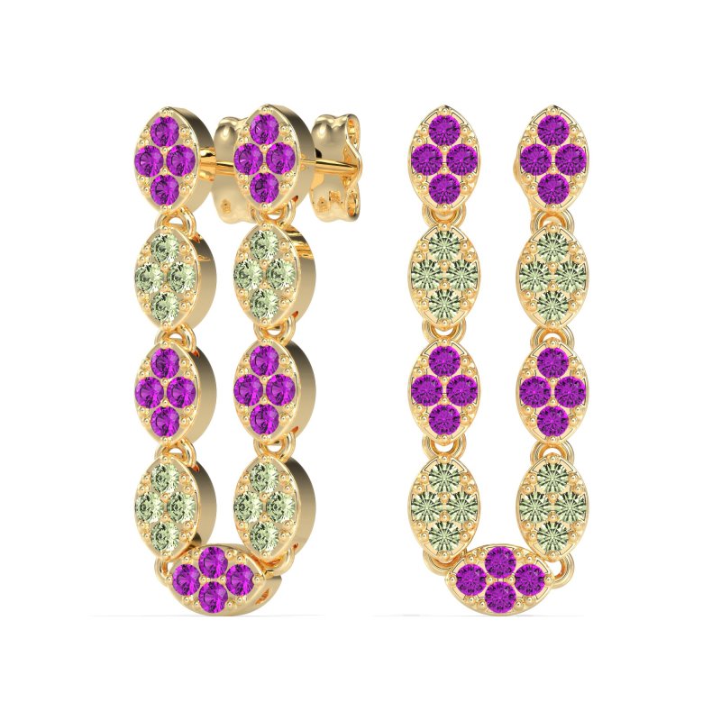 U-Shape Dangling Multiple Ear Hole Earrings