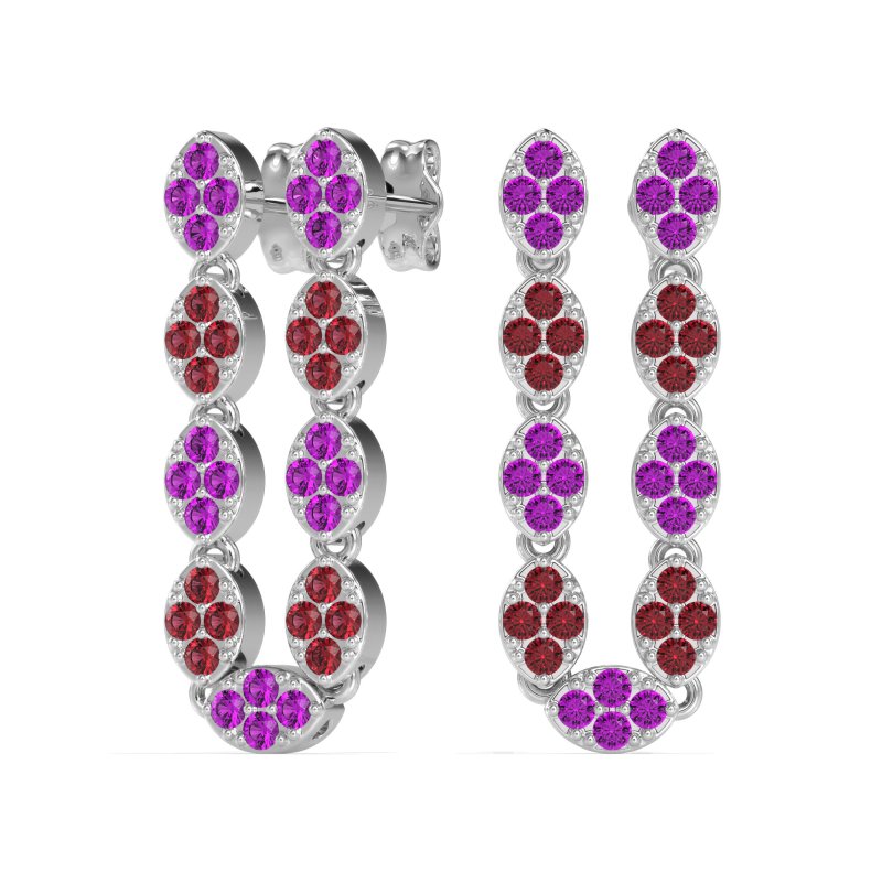 U-Shape Dangling Multiple Ear Hole Earrings