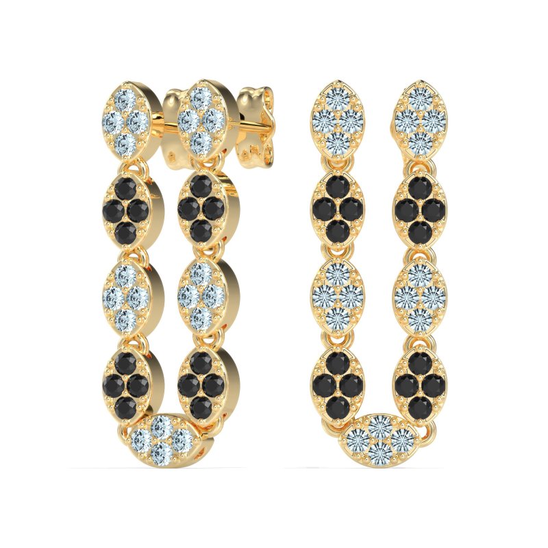 U-Shape Dangling Multiple Ear Hole Earrings