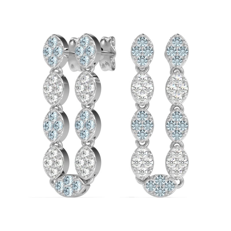 U-Shape Dangling Multiple Ear Hole Earrings