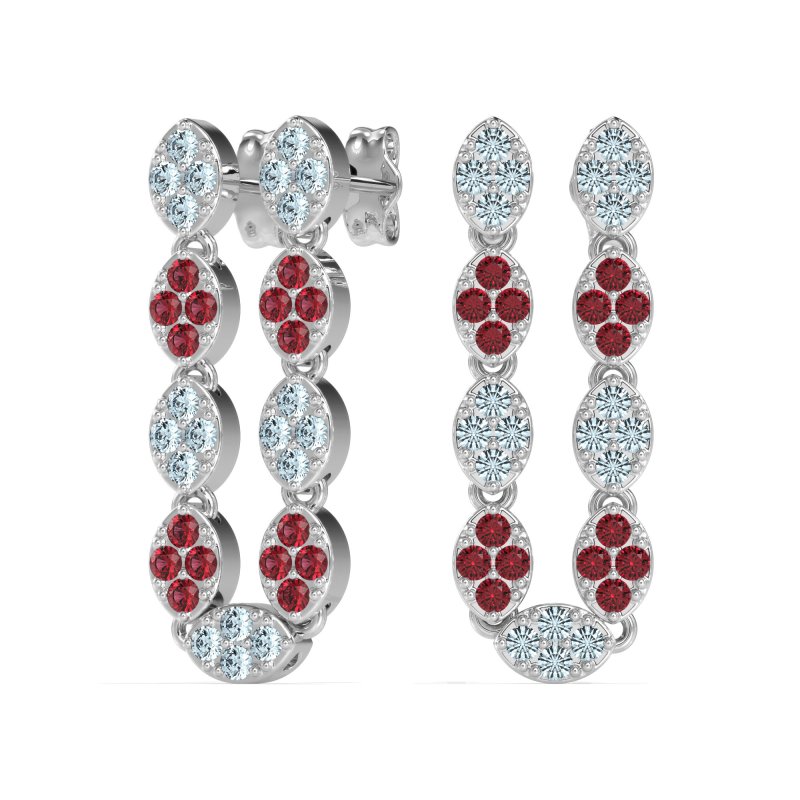 U-Shape Dangling Multiple Ear Hole Earrings