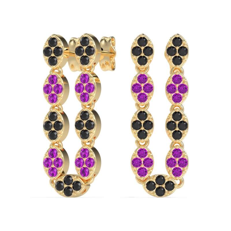 U-Shape Dangling Multiple Ear Hole Earrings