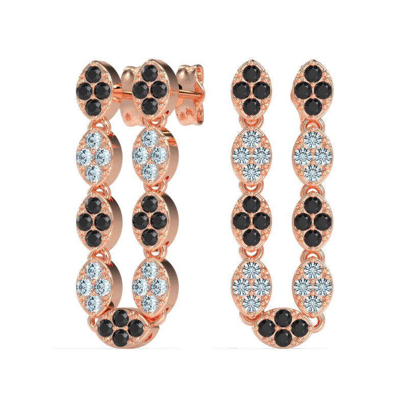 U-Shape Dangling Multiple Ear Hole Earrings