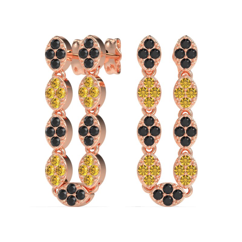 U-Shape Dangling Multiple Ear Hole Earrings