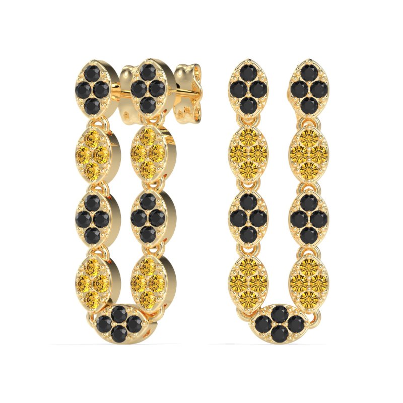 U-Shape Dangling Multiple Ear Hole Earrings