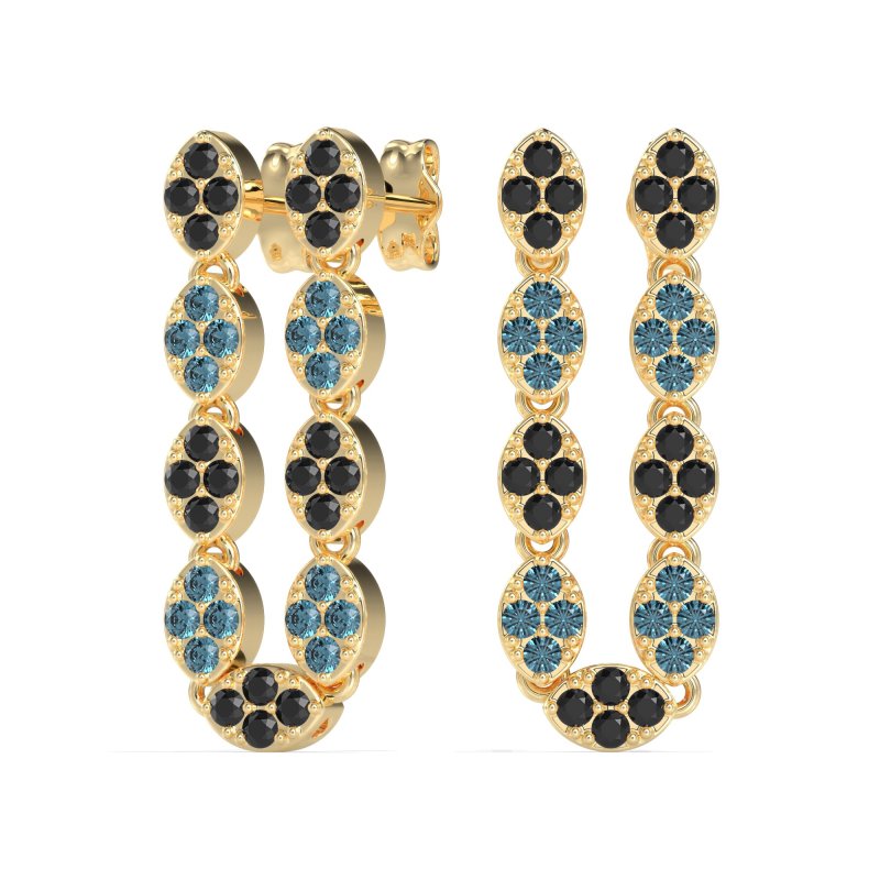 U-Shape Dangling Multiple Ear Hole Earrings