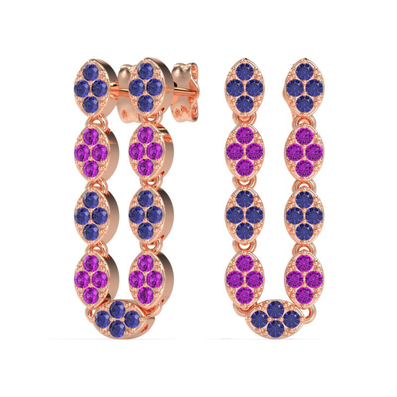 U-Shape Dangling Multiple Ear Hole Earrings