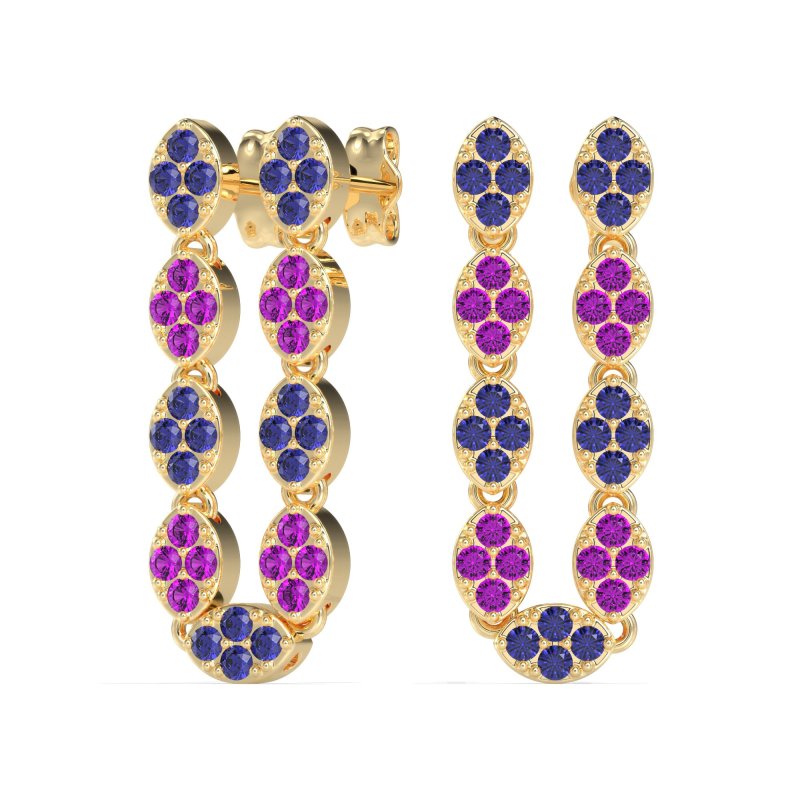 U-Shape Dangling Multiple Ear Hole Earrings