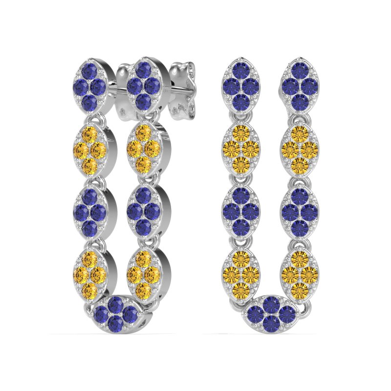 U-Shape Dangling Multiple Ear Hole Earrings
