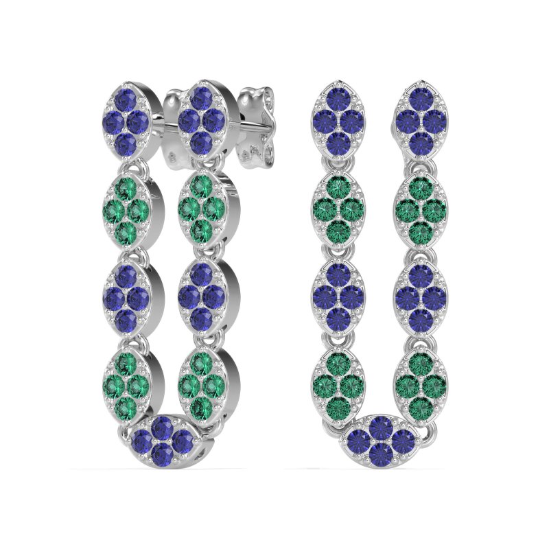 U-Shape Dangling Multiple Ear Hole Earrings
