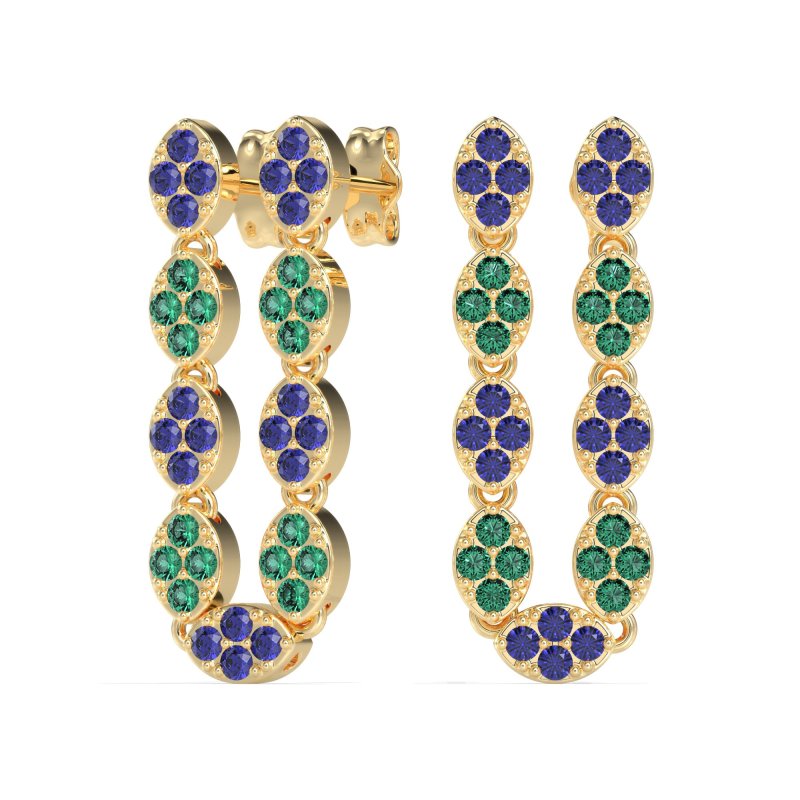 U-Shape Dangling Multiple Ear Hole Earrings