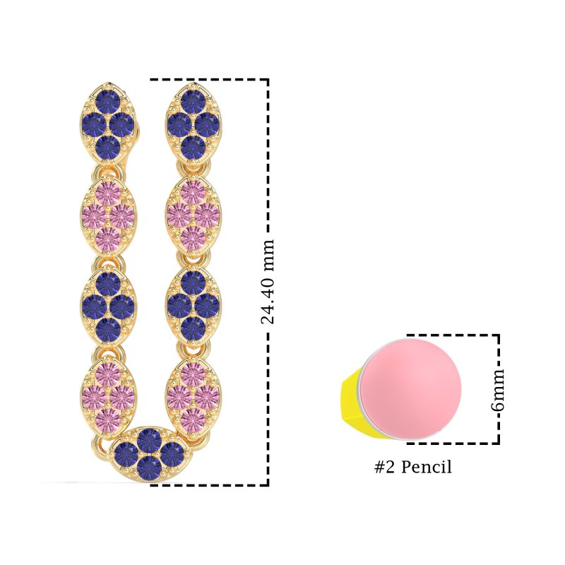U-Shape Dangling Multiple Ear Hole Earrings