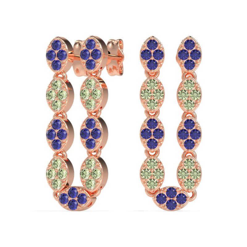 U-Shape Dangling Multiple Ear Hole Earrings