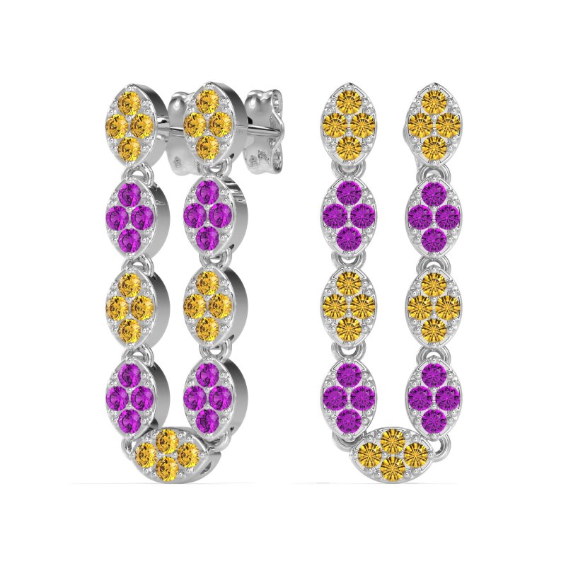 U-Shape Dangling Multiple Ear Hole Earrings