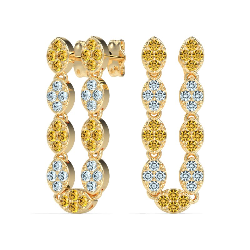 U-Shape Dangling Multiple Ear Hole Earrings